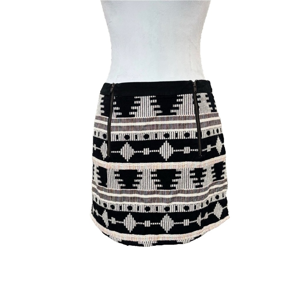 Topshop Mini Skirt Black and White 6